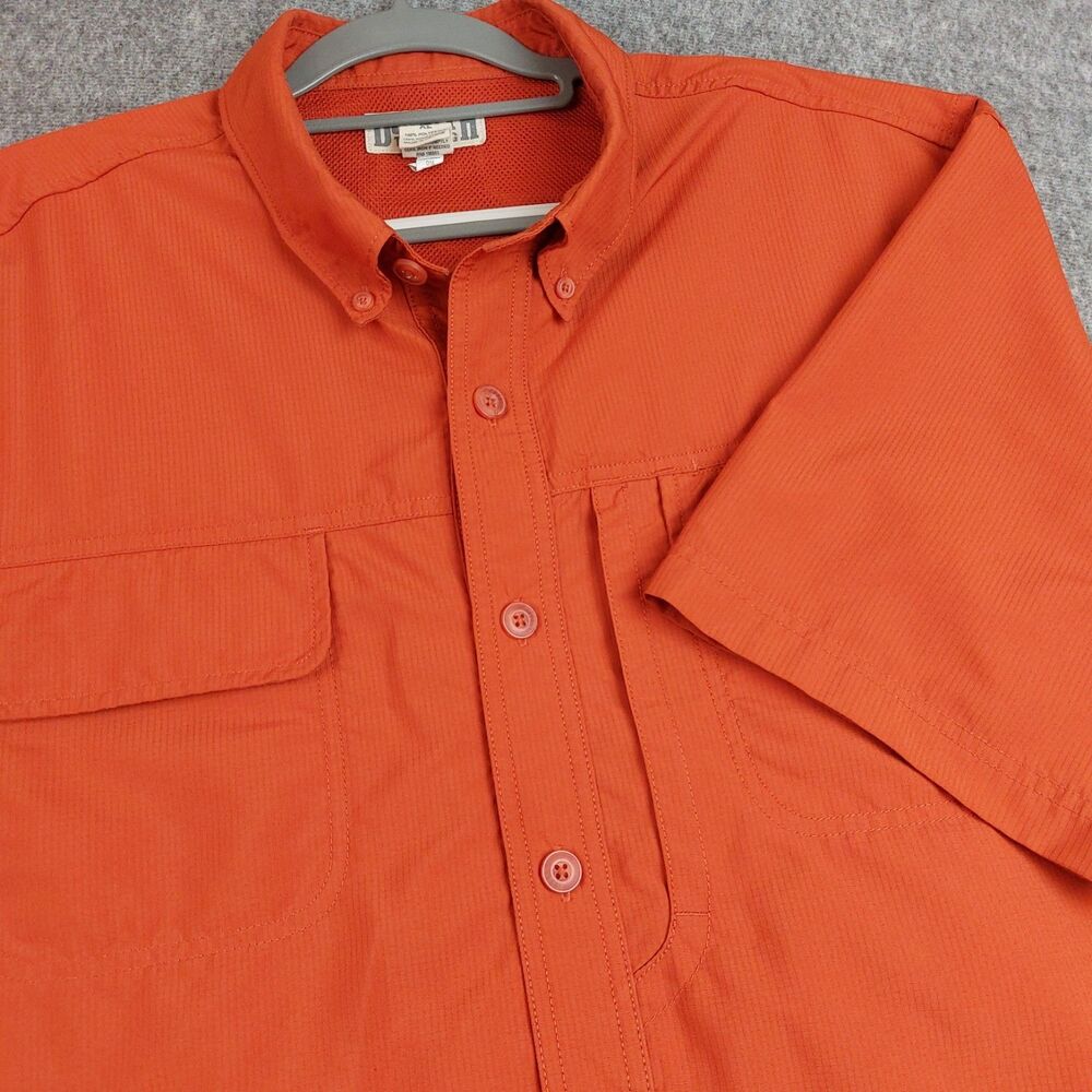 Duluth Action Button Down Shirt Mens XLarge Performance Mesh Vents Outdoors